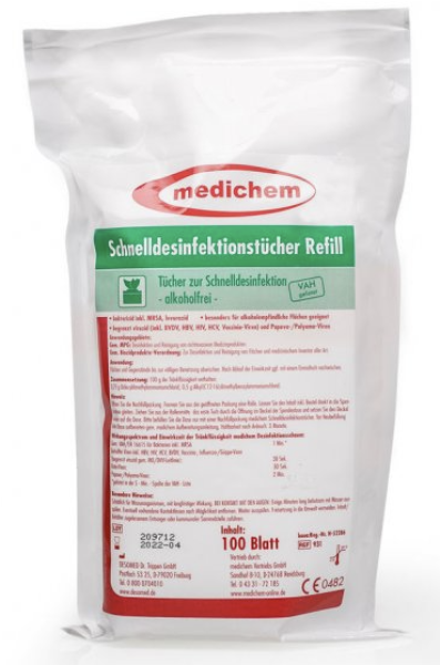 Medichem Schnell-Desinfektionstücher Nachfüllpackung