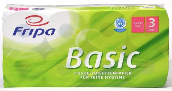 Fripa Toilettenpapierrollen Basic 3-lagig