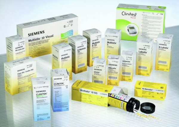 Urinteststreifen von Siemens Multistix® 10 visuell