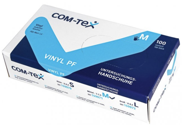 COM-TeX® Vinyl Untersuchungshandschuhe mittel
