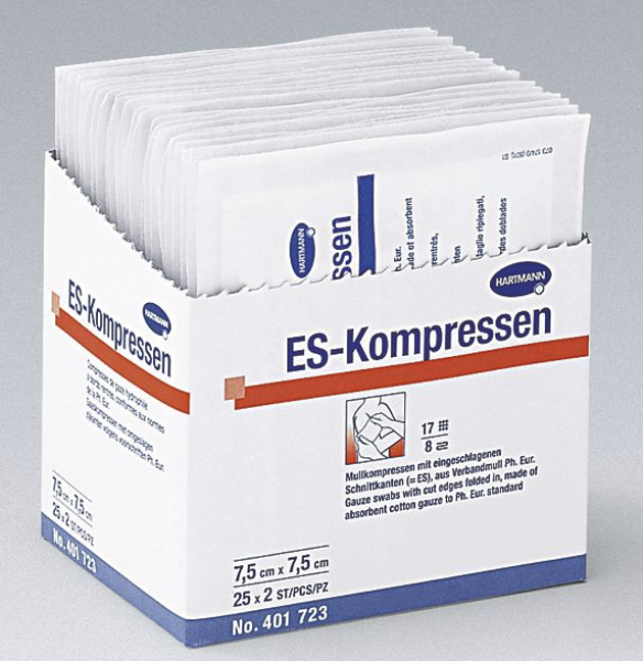 ES-Kompressen 8-fach unsteril 5x5 cm